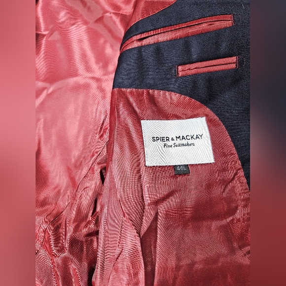 NWOT Spier & Mackay Mens 46L Sport Coat Blazer Suit Two Piece Jacket Pants (40) - Picture 13 of 16